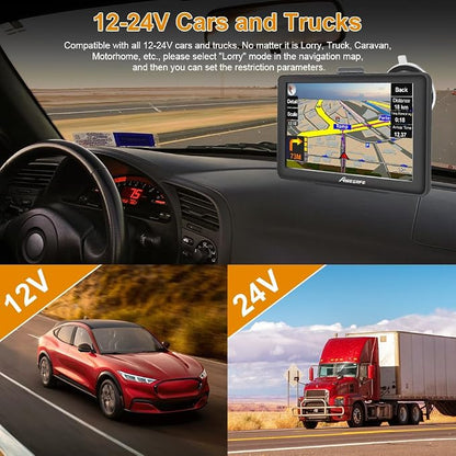 GPS Navigator for Car 7 inch Touch Screen Voice Prompts Turn Direction Speed - Image 3