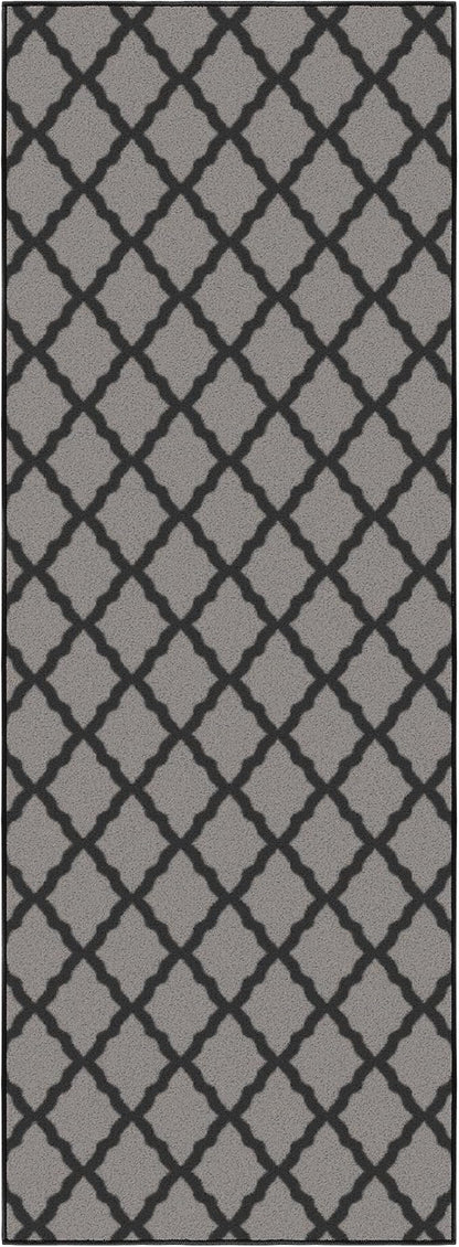 Ottomanson Hallway Runner Rug 2'2" x 6' Non Slip Trellis Area Rugs Easy to - Image 7