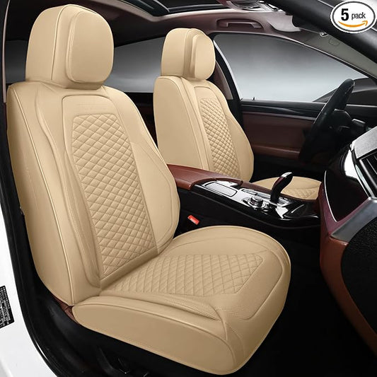 2 Packs Car Seat Covers Leather Car Seat Covers Universal Seat Covers by truckerset