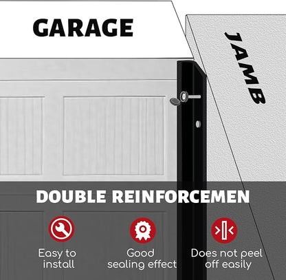 Garage Door Seal Top and Sides Seal Strip, 40FT Universal Garage Door Weather - Image 4