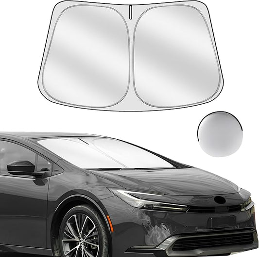 Windshield Sun Shade for Toyo-ta Prius 2023-2025 Foldable Sunshade Custom Fit by SULAGIWINDSHIELDSUNSHADE