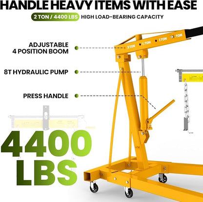 2-Ton Engine Hoist Cherry Picker - Image 2