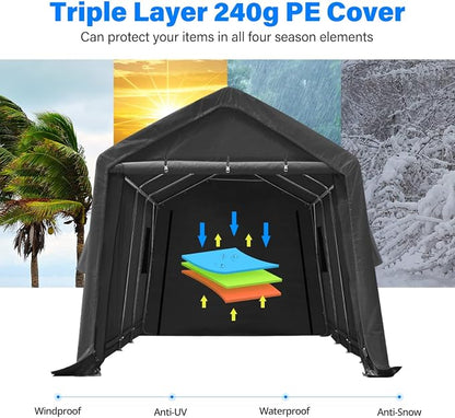 ADVANCE OUTDOOR 10X20 ft Carport Heavy Duty Outdoor Patio Portable Canopy - Image 4