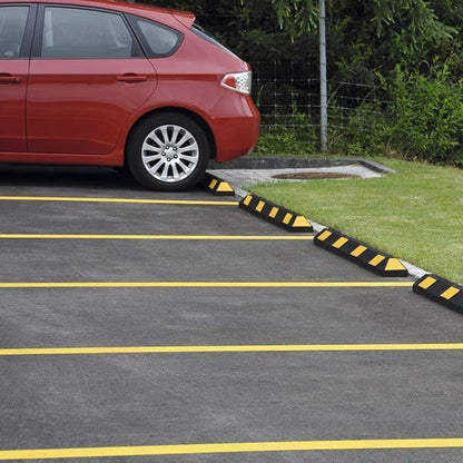 Heavy Duty Rubber Parking Curb Target High Reflective Yellow Safety Stripes - Image 6
