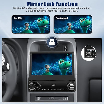 Single Din Touchscreen Car Stereo - Image 3