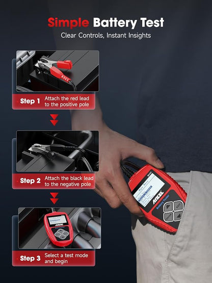 ANCEL BA101 Car Battery Tester, 12V Digital Automotive Alternator Meter - Image 7