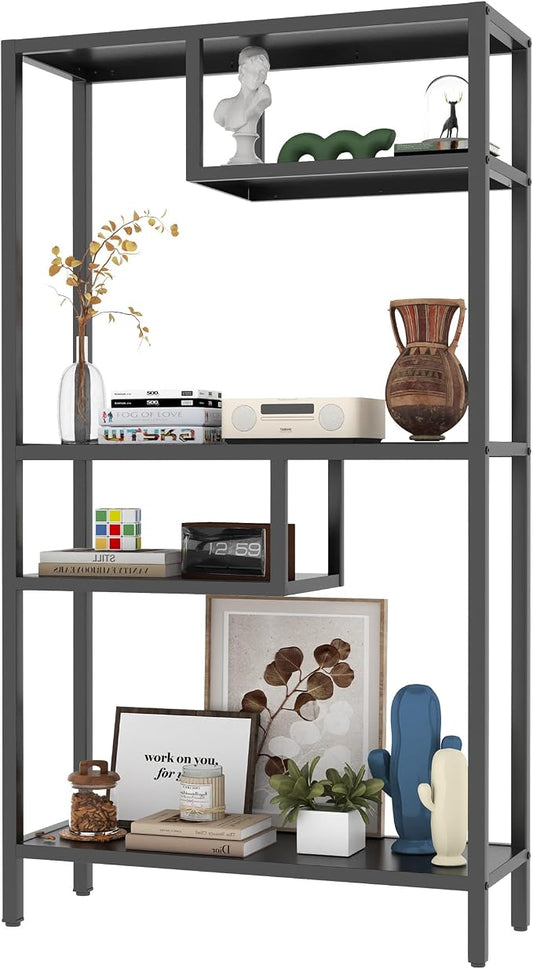 Metal Storage Shelves, 70.9” Tall Geometric Bookshelf, Floor Standing Display by BIZOEIRON
