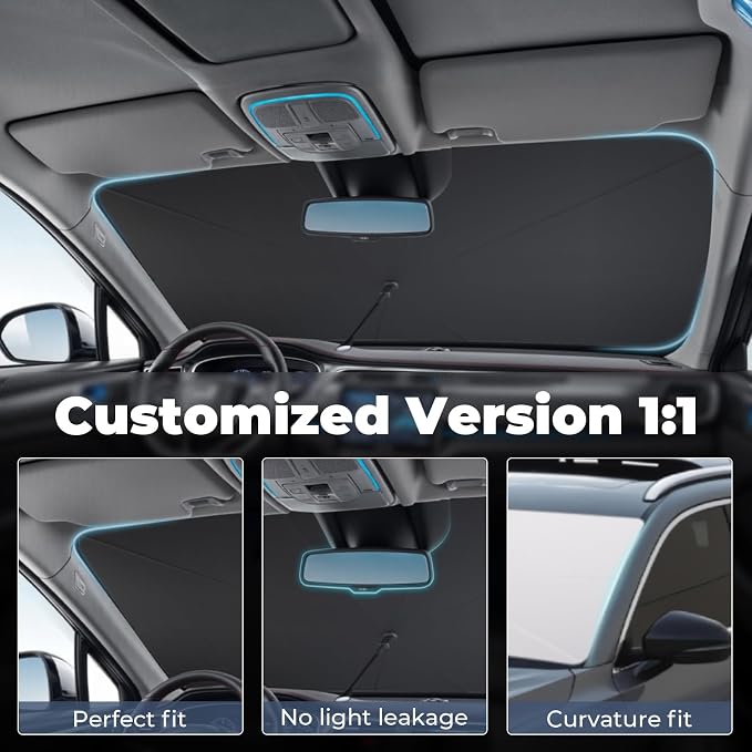 Windshield Sun Shade Umbrella: for Honda CRV 2023 2024 2025-4-Layers Thickened - Image 2