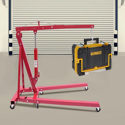 Folding Engine Crane 1 Ton Folding Engine Hoist 2200lbs Hydraulic Crane - Image 6