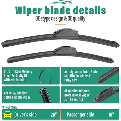 26" 16" 14" Windshield Wiper Blades Replacement - Image 3