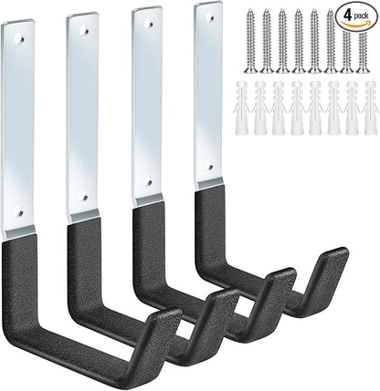Ladder Hangers for Garage Wall Garage Hooks Heavy Duty Wall Hooks Set of 4 Tool by TVKB-FB