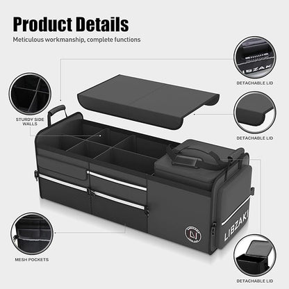 LIBZAKI Oversize 4 in 1 Car Trunk Storage Organizer - Image 4