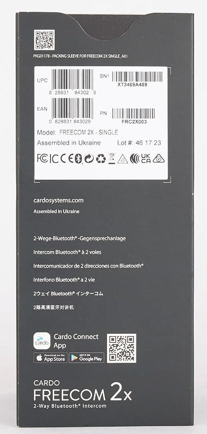 Cardo Systems FREECOM 2X Motorcycle 2-Way Helmet Bluetooth Communication System - Image 15