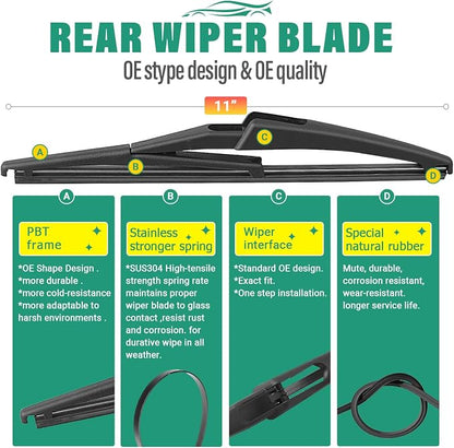 22" 20" 11" Windshield Wiper Blades Replacement - Image 4