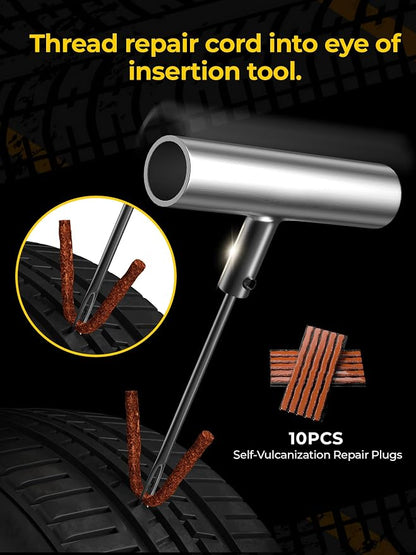 Tire Repair Kit with Plugs Fix Punctures & Plug Flats with Ease - Image 4