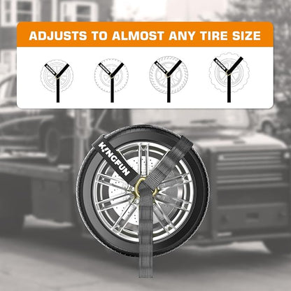 Kingfun Car Tie Down Straps for Trailers 4 Pack– Heavy Duty 2" x 120" Trailer - Image 6