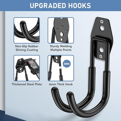 4 Pack 5.5x4.1 Inch Utility Steel Wall Mount Heavy Duty Garage Hooks - Image 3