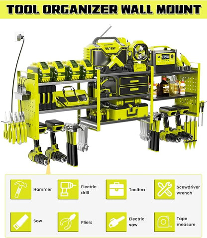 Heavy-Duty 48" Wall Mount Power Tool Organizer - Image 4