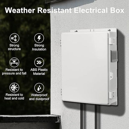 Outdoor Electrical Junction Box, ABS Water Resistant Enclosure - Image 2