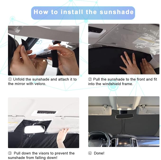 SXCY for 2022-2025 Hyundai Tucson/Santa Cruz Windshield Sunshade for 2022-2025 - Image 7