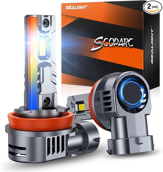 SEALIGHT H11 H8 H9 H16 Bulbs, 1:1 Design 50000LM by SEALIGHT