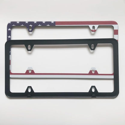 License Plate Frames, 2 Packs Front Rear Car Tags, Aluminum Alloy License Plate - Image 2