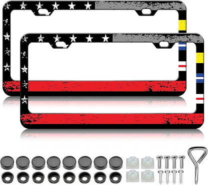American Flag License Plate Frames by Unknown