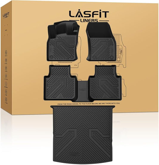 LASFIT Floor & Cargo Mats for Volkswagen Tiguan 2018 2019 2020 2021 2023 2024 by LASFIT