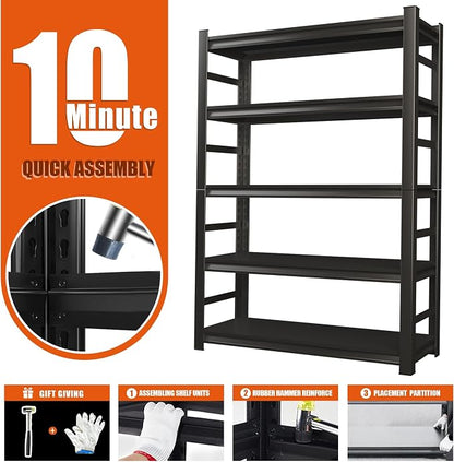 Heavy Duty 5-Tier Garage Shelf Steel Unit 3000lb Capacity | Garage & Basement - Image 7