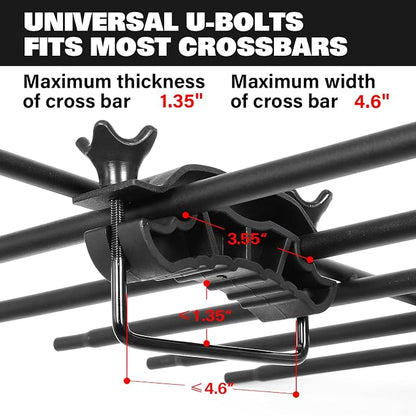 WEIZE 54" x 34" x 6" 200lb Heavy Duty Roof Rack Carrier Basket - Image 3