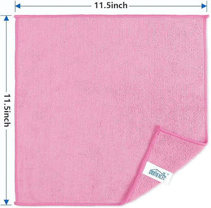 HOMEXCEL Pink Microfiber Cleaning Cloth, 50 Pack Cleaning Towels - Image 7