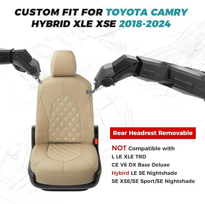 for Toyota Camry Seat Covers Hybrid XLE XSE 2018 2019 2020 2021 2022 2023 2024 - Image 2