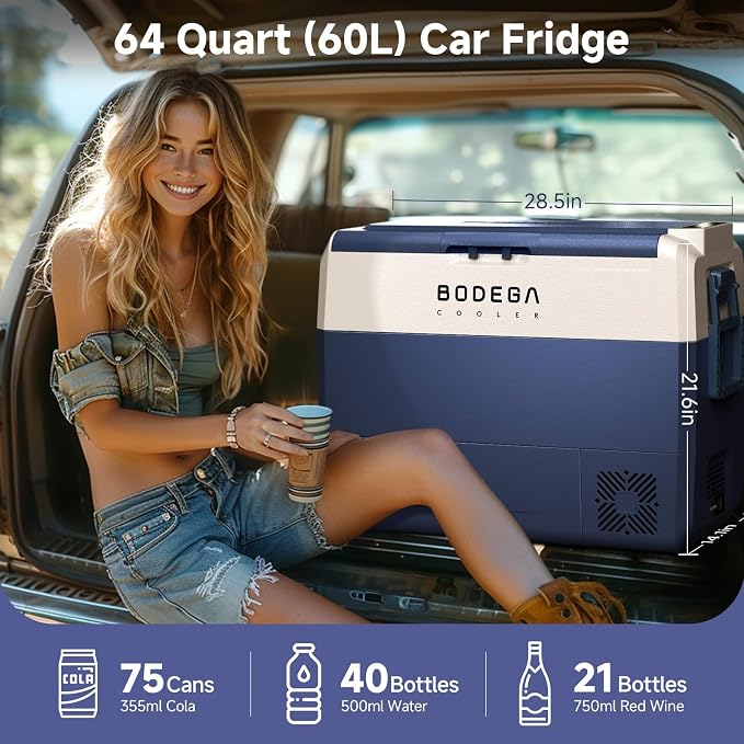 BODEGACOOLER 12 Volt Car Refrigerator, 64 Quart Portable Car Freezer Fridge - Image 2