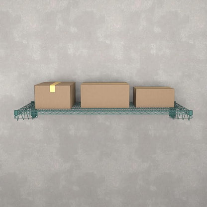 24" x 60" Green Epoxy Wire Wall Mount Shelf - Image 5
