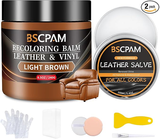 Light Brown Leather Recoloring Balm by BSCPAM