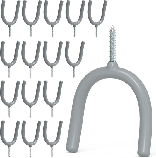 POETISKE Screw in U Utility Hooks Wall Mount Garage Storage Organizer Hanger by UNP