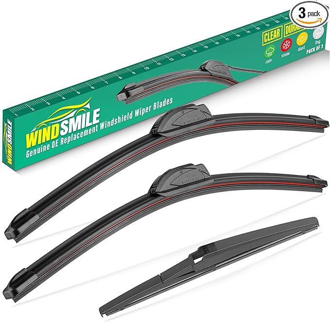 26" 22" 12" Windshield Wiper Blades Replacement by WINDSMILE