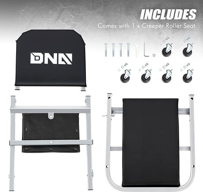 ‎DNA MOTORING TOOLS-00185 36 Inches 2 IN 1 Rolling Folding Car Creeper/Seat - Image 2