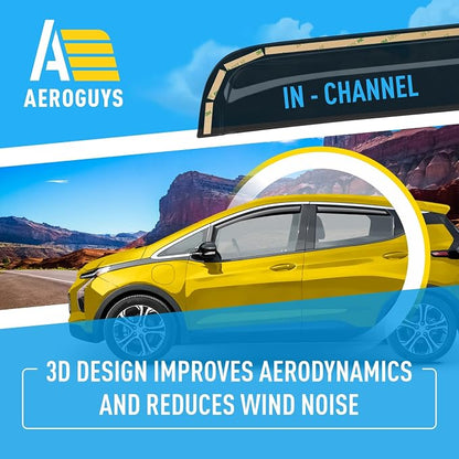 Extra Durable Window Deflectors in-Channel Window Visors Rain Guards Fit - Image 5