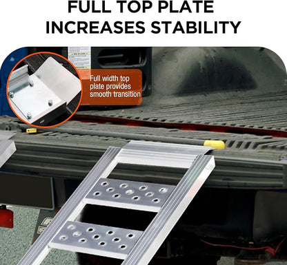 Rockland Straight Aluminum Loading Ramp, 1250 LBS Loading Capacity, Portable - Image 6