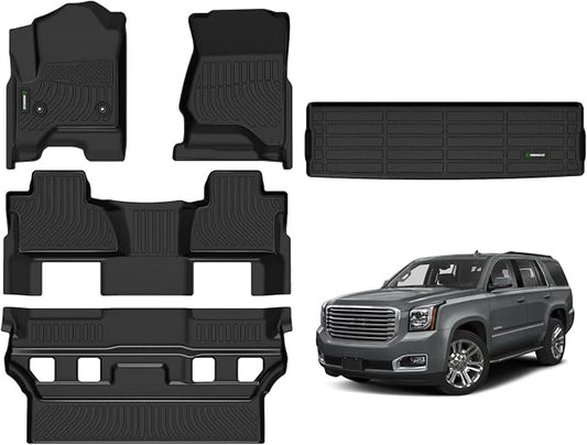 ANBINGO®Floor Mats Fit for Chevy Tahoe/GMC Yukon 2015-2020&Cargo Liners All by ANBINGO