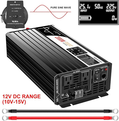 Xijia Pure sine Wave Inverter 2000w Power Inverter dc 12v to 110v 120V ac rv - Image 5