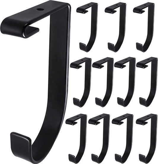 12-Pack Heavy Duty Add-On Storage Flat Hook Accessory by Saderoy
