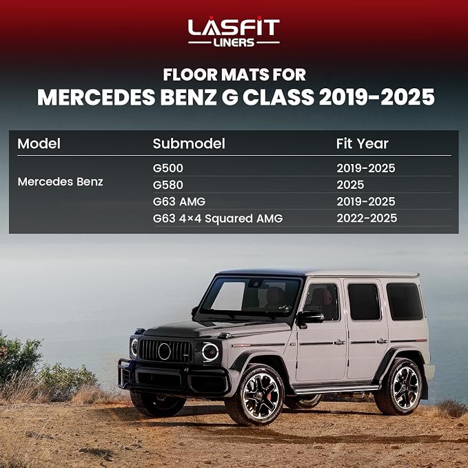 LASFIT Floor Mats & Trunk Mat for Mercedes Benz G Class 2026 2025 2024 2023 - Image 6
