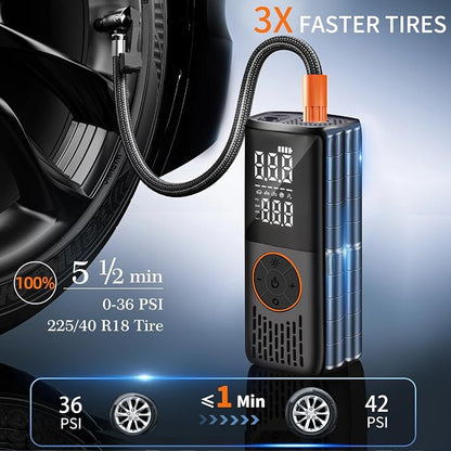 20000mAh Tire Inflator Portable Air Compressor, 150 PSI Auto Shut-Off Mini - Image 3