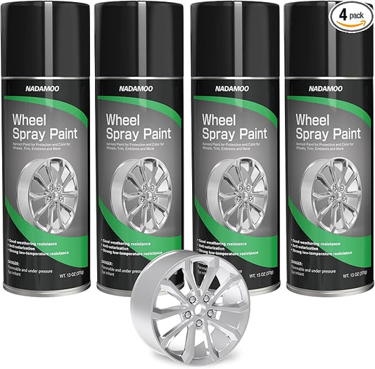 NADAMOO Aluminum Wheel Spray Paint, Semi-gloss Aerosol Car Rim Paint by NADAMOO