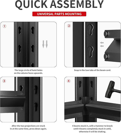 Heavy Duty Shelving – Metal 5 Shelf Storage Unit - Image 4