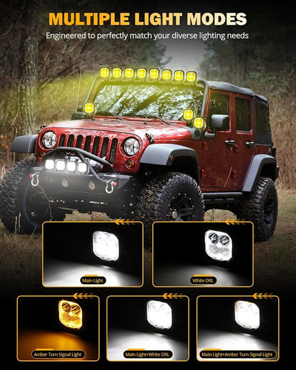 Auxbeam Color Play Series 3 Inch LED Pods, Offroad Light - Image 5