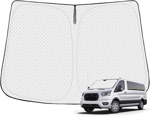 Windshield Sun Shade for 2024-2025 2026 Ford Transit 350 Accessories Thicken by Canvcle
