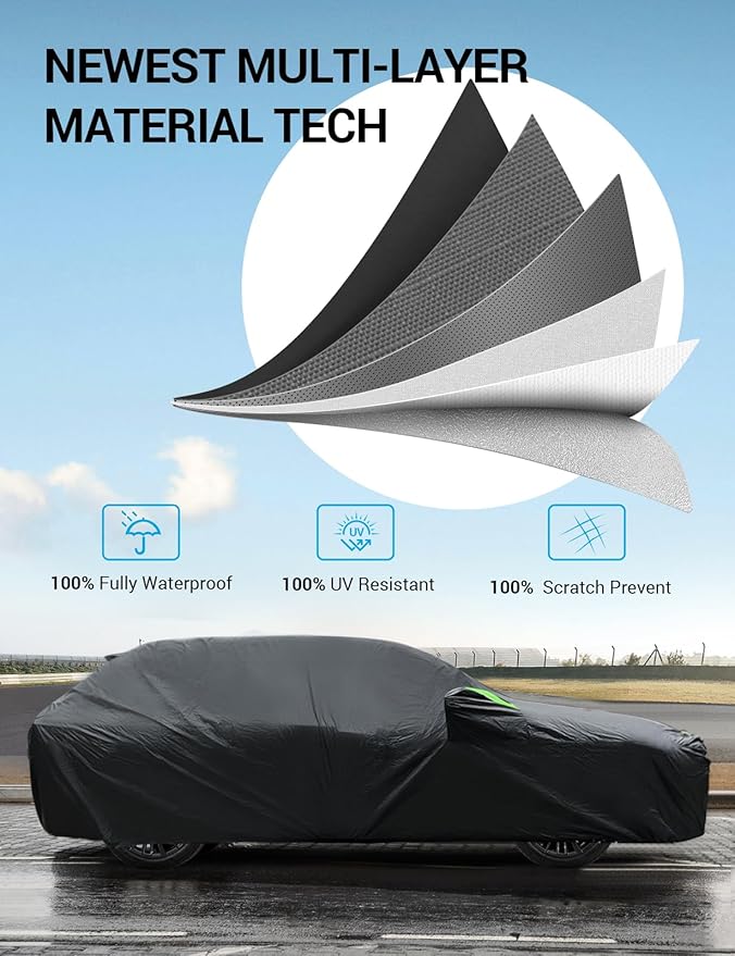 Proadsy 2025 Upgrade Car Cover for Toyota Sienna 2020-2024 2025, Waterproof All - Image 4
